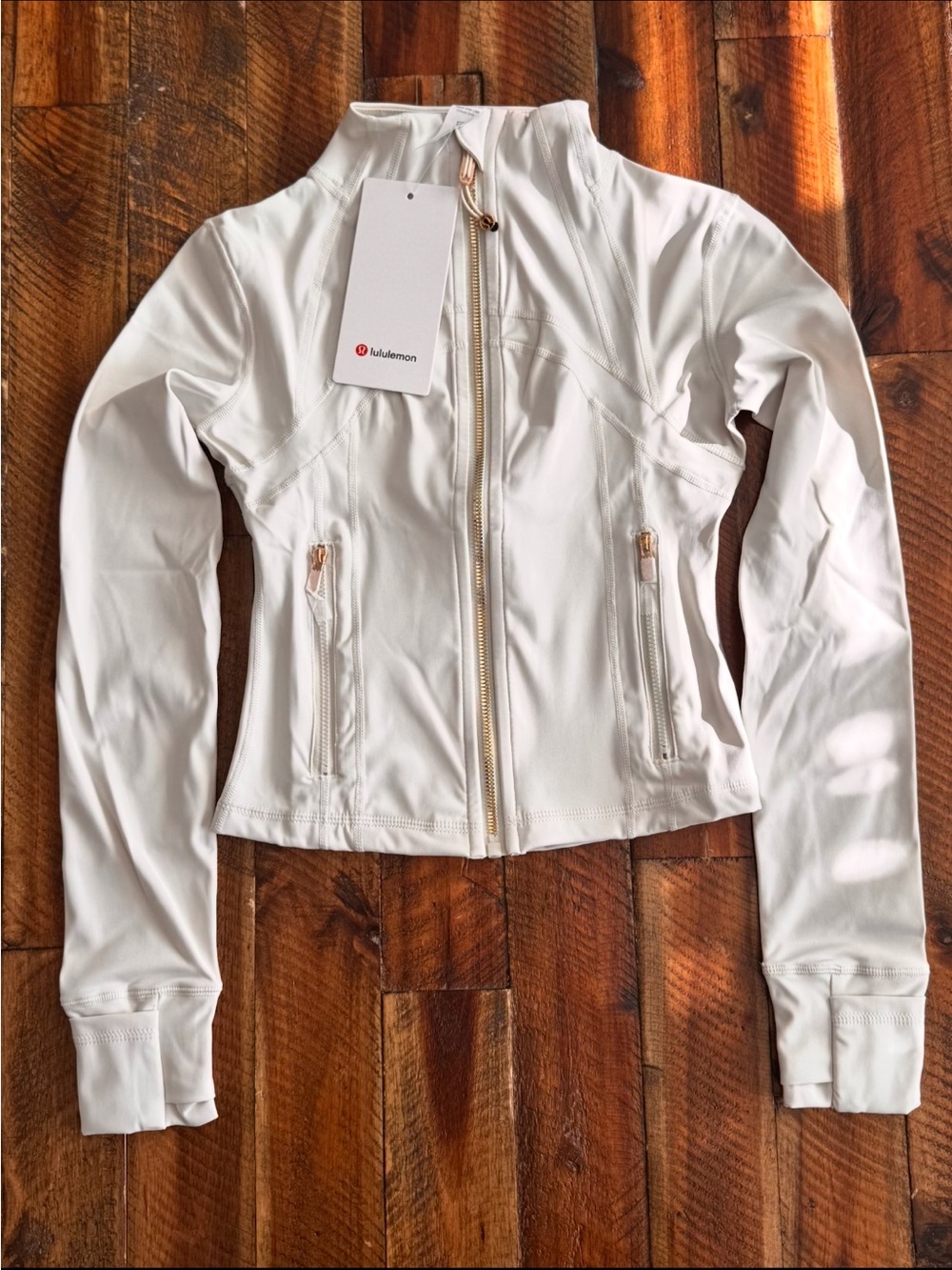 lululemon athletica Cream Lightweight Zip Bomber Jacket